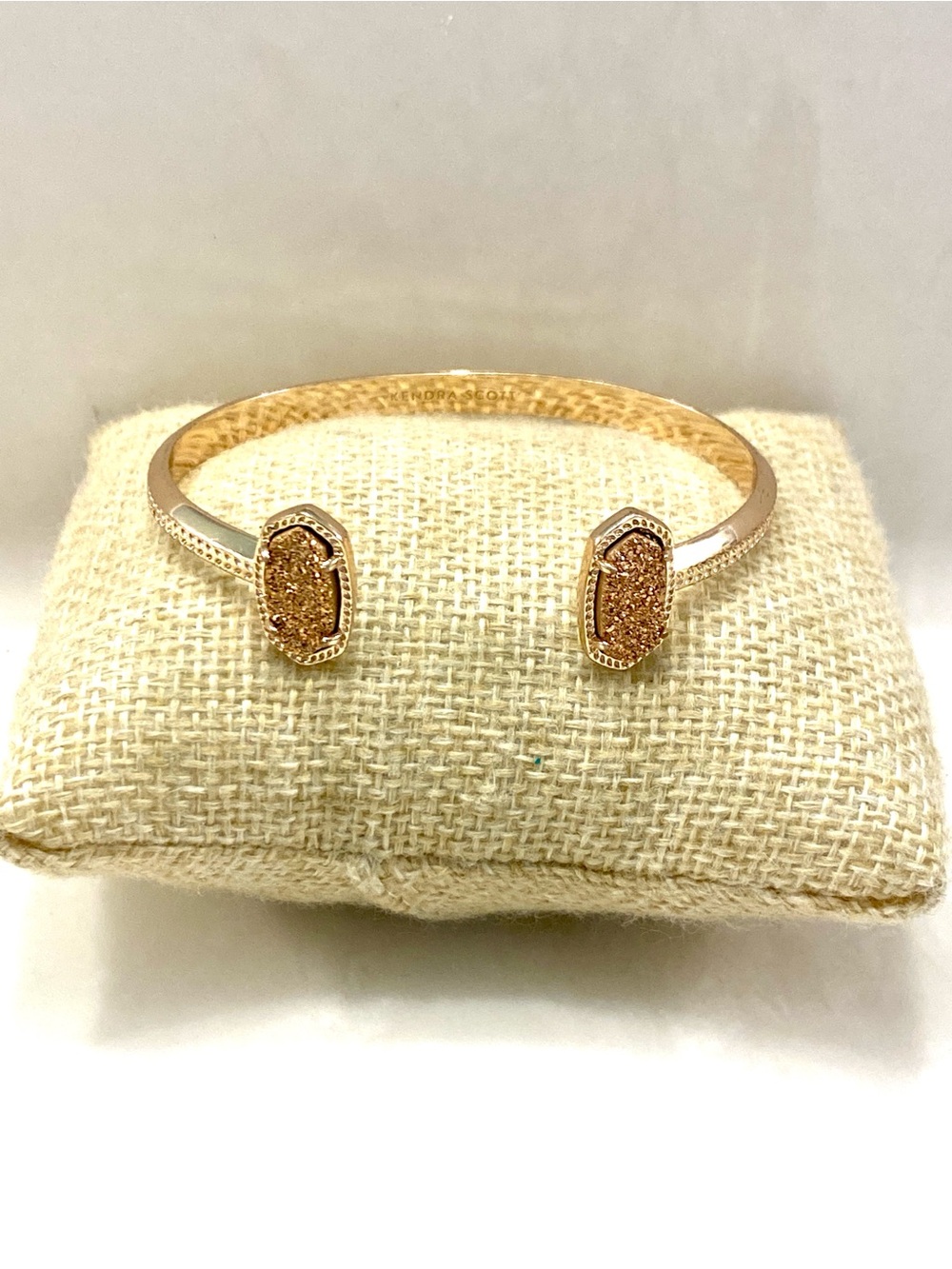 Kendra Scott Rose Gold Druzy Open Cuff Bracelet